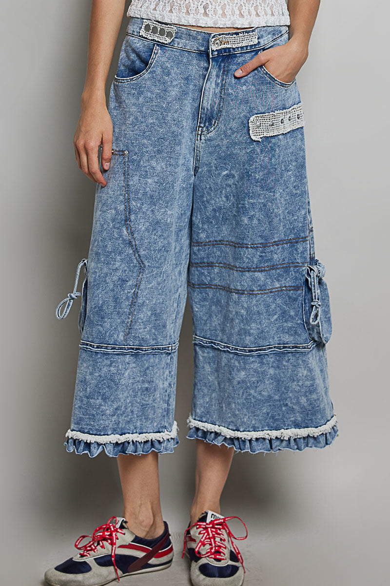 POL Crop Denim Size Medium GKP79