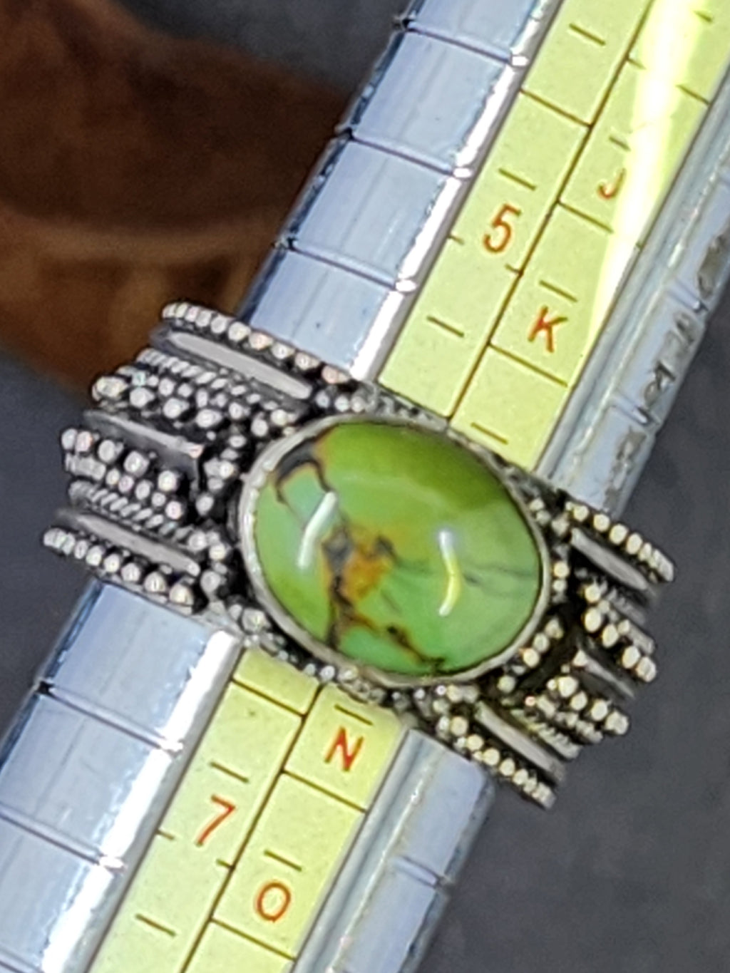 Green Cooper Sterling Silver Size 6 ring