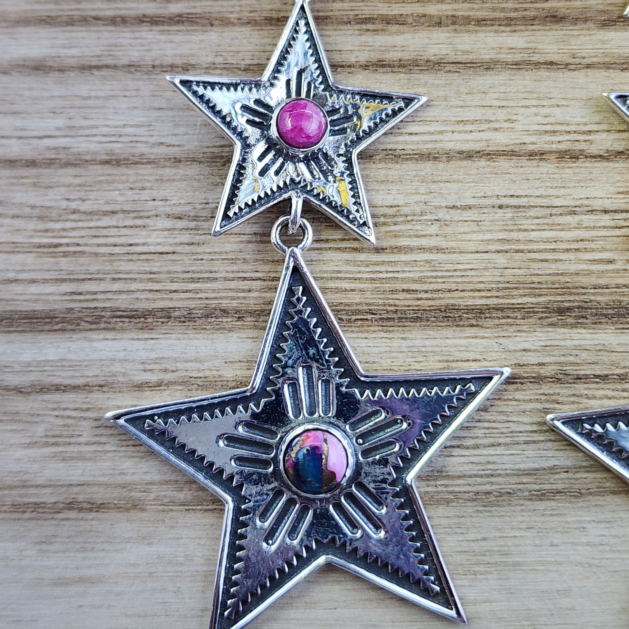 Dahlia Star Sterling Silver Earring