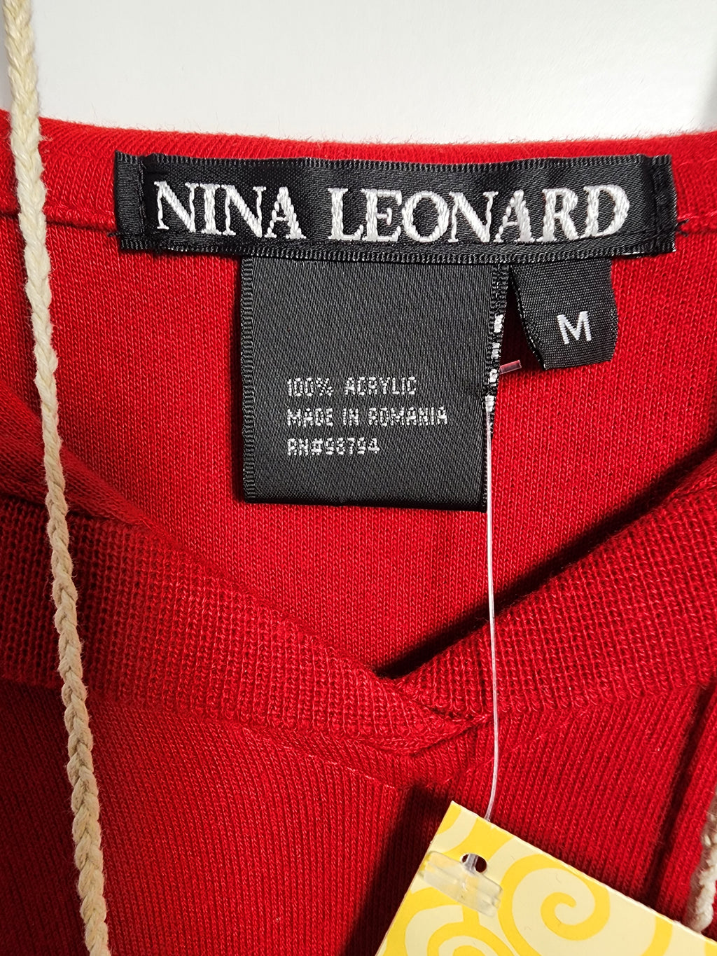 NWT Nina Leonard Red Dress Medium