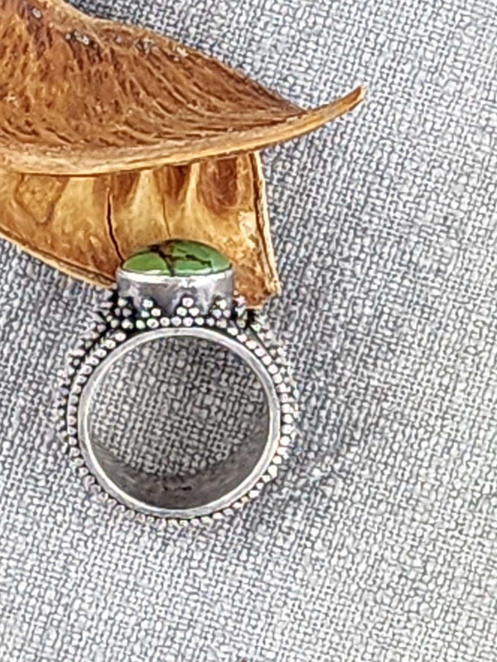 Green Cooper Sterling Silver Size 6 ring