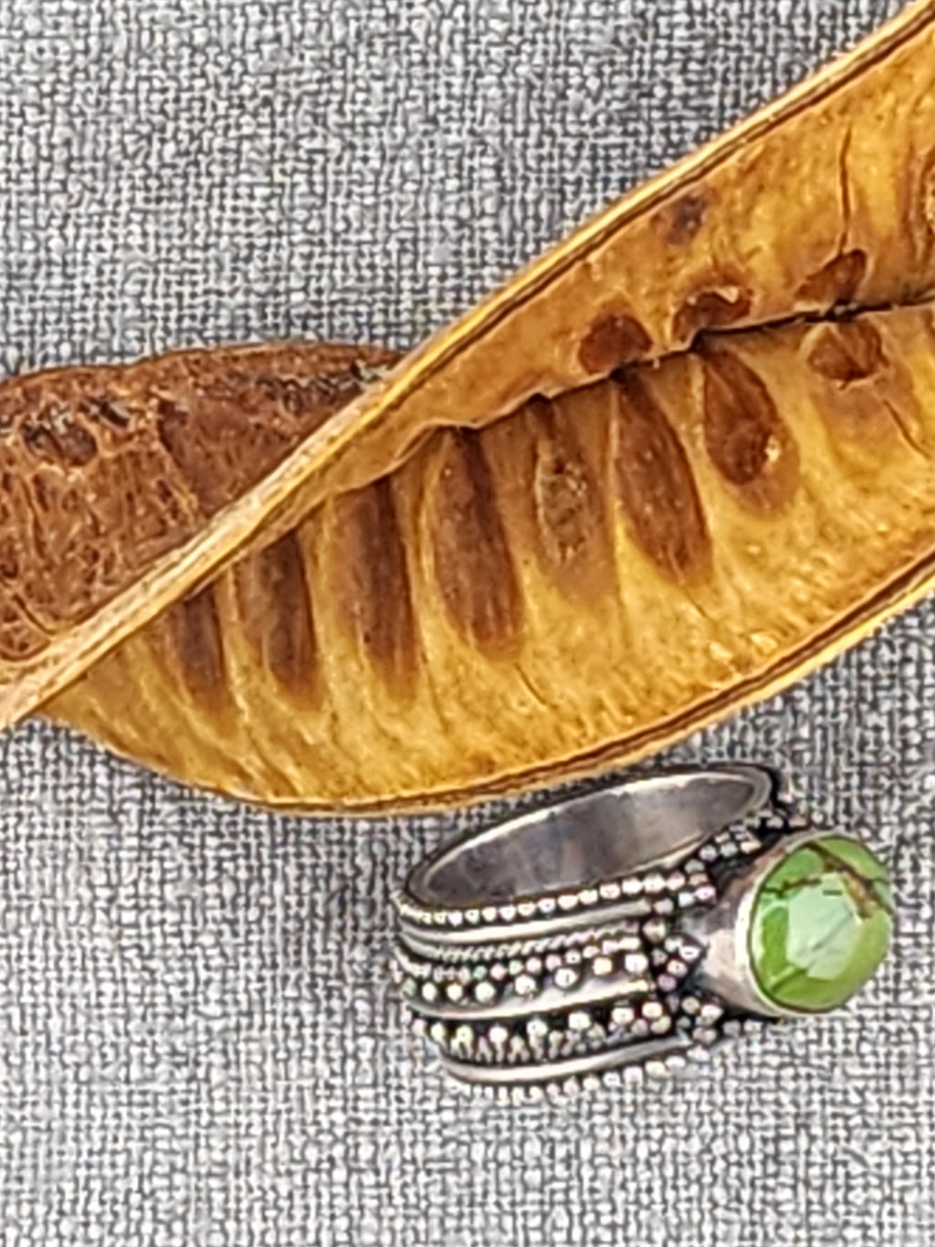 Green Cooper Sterling Silver Size 6 ring
