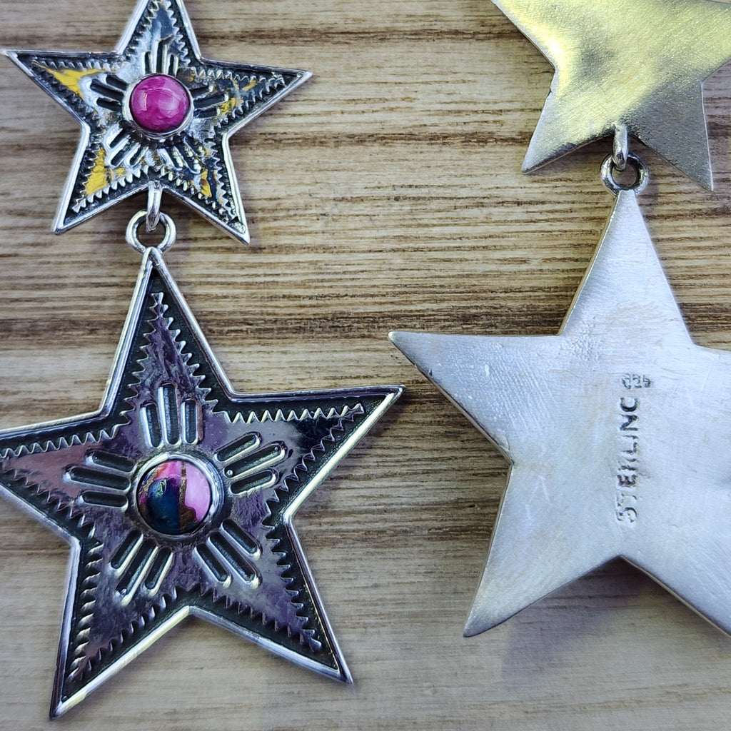 Dahlia Star Sterling Silver Earring