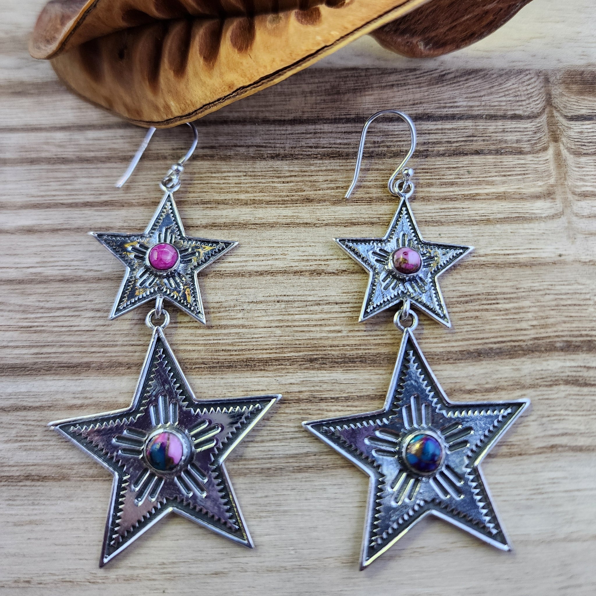 Dahlia Star Sterling Silver Earring