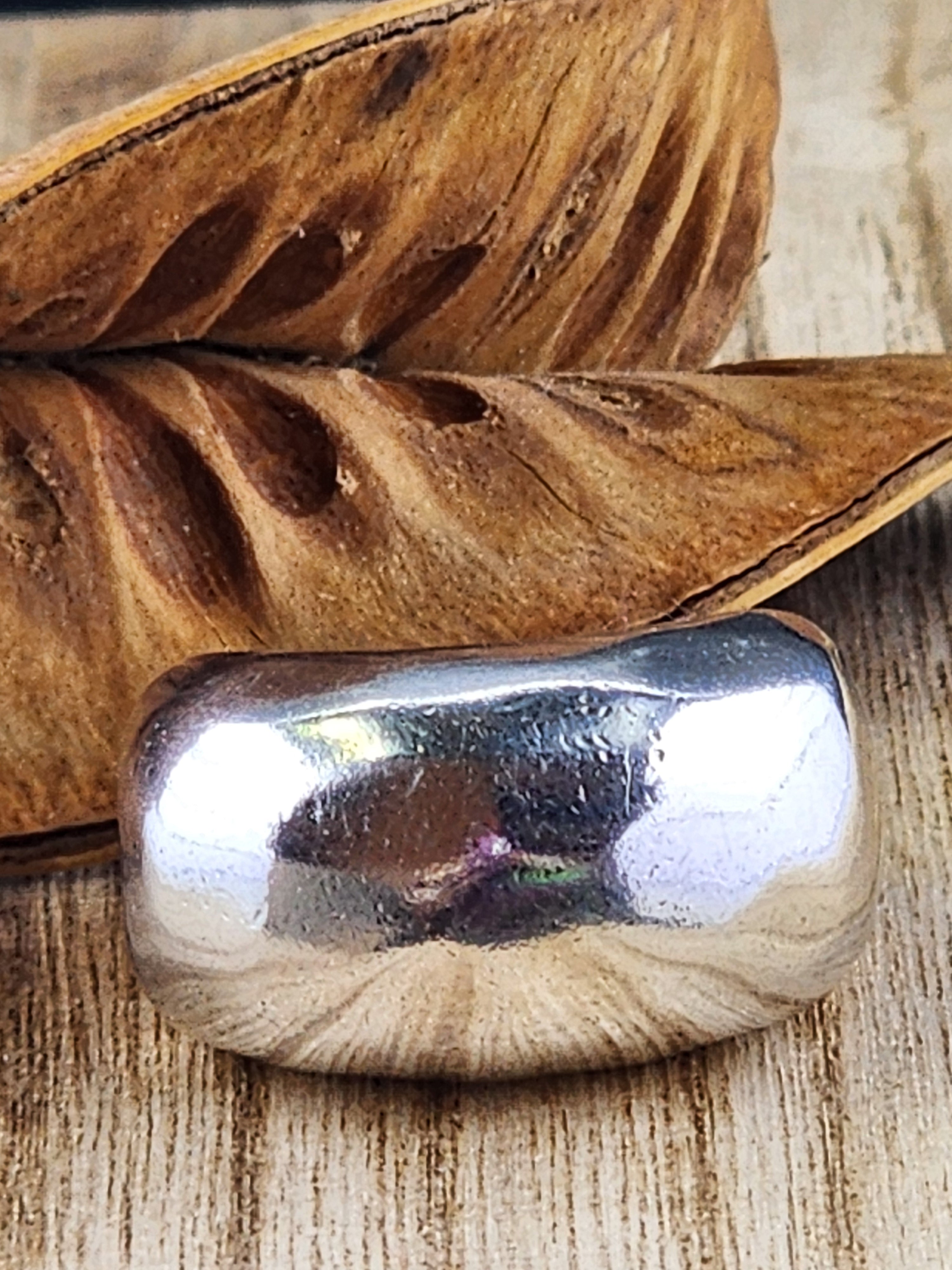 Silpada domed Sterling silver hammered ring size 8
