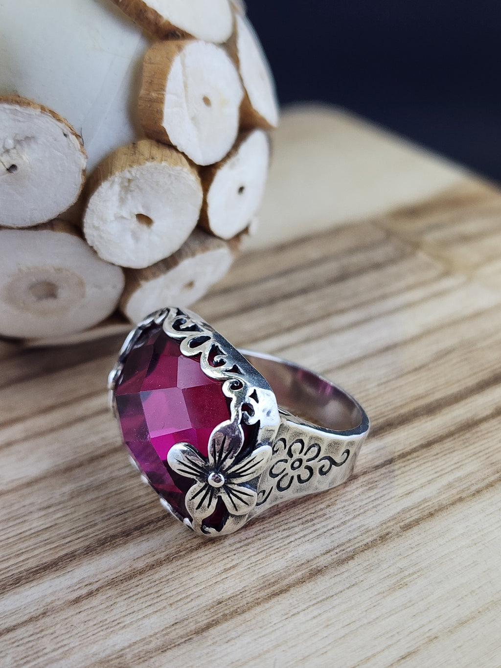Silpada Berry Licious Flower Ring .925 - Size 8