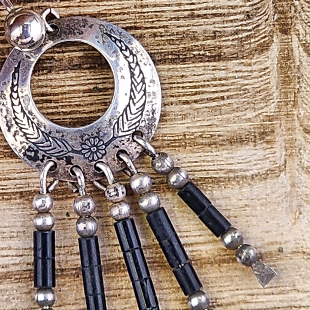 Southwest onyx and Sterling earrings/studs
