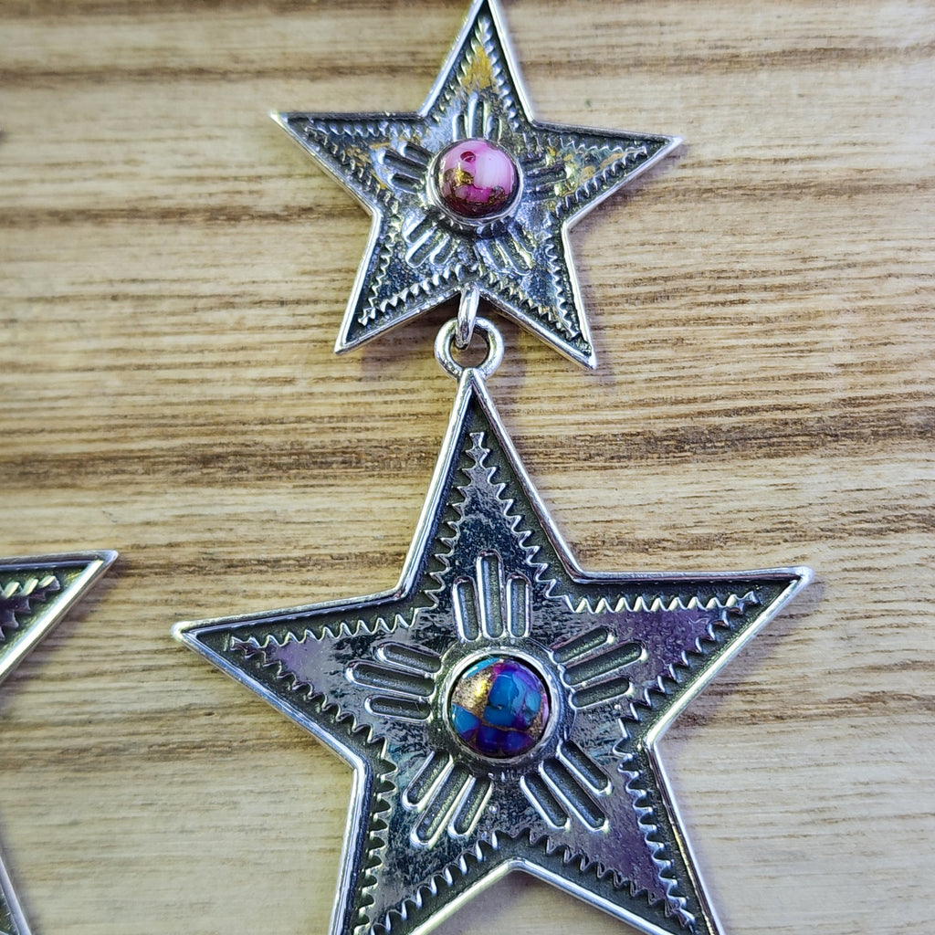 Dahlia Star Sterling Silver Earring