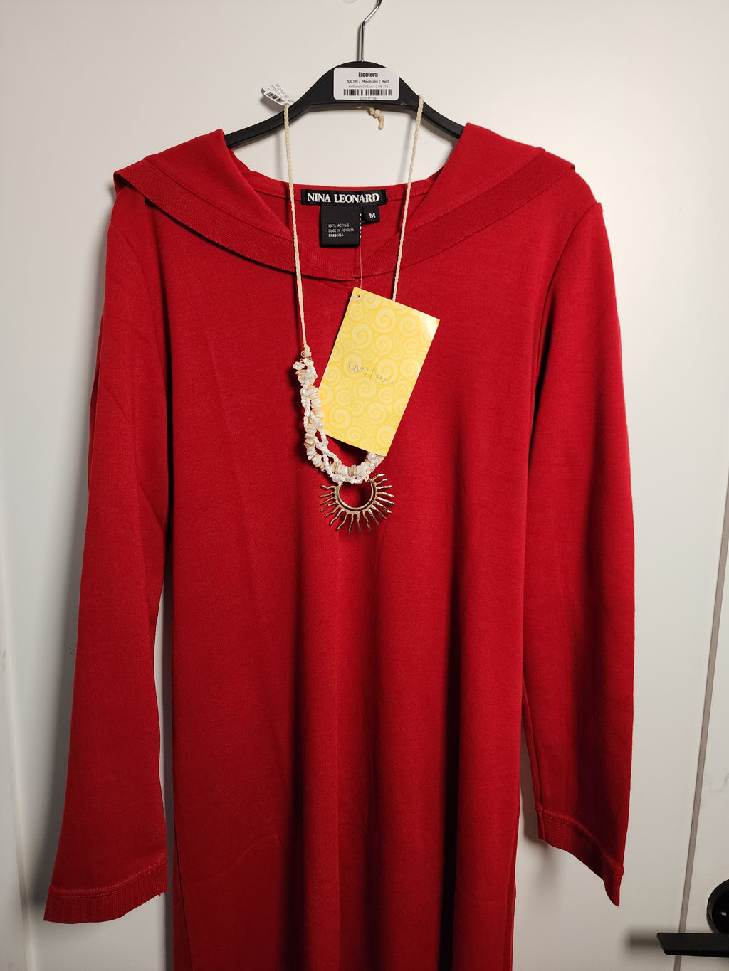 NWT Nina Leonard Red Dress Medium