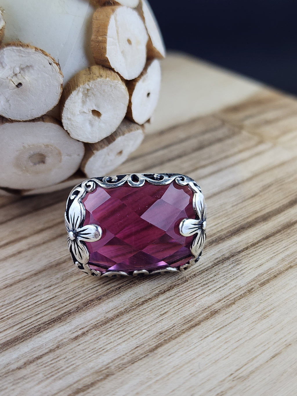 Silpada Berry Licious Flower Ring .925 - Size 8